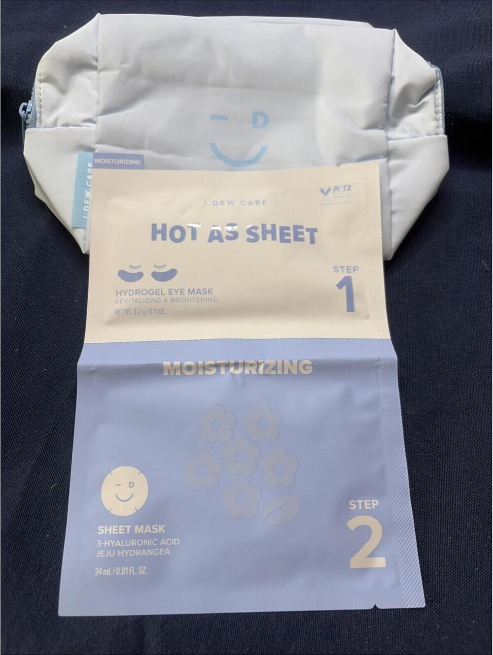 I Dew Care Make Up Bag and Hot as Sheet Mask Set